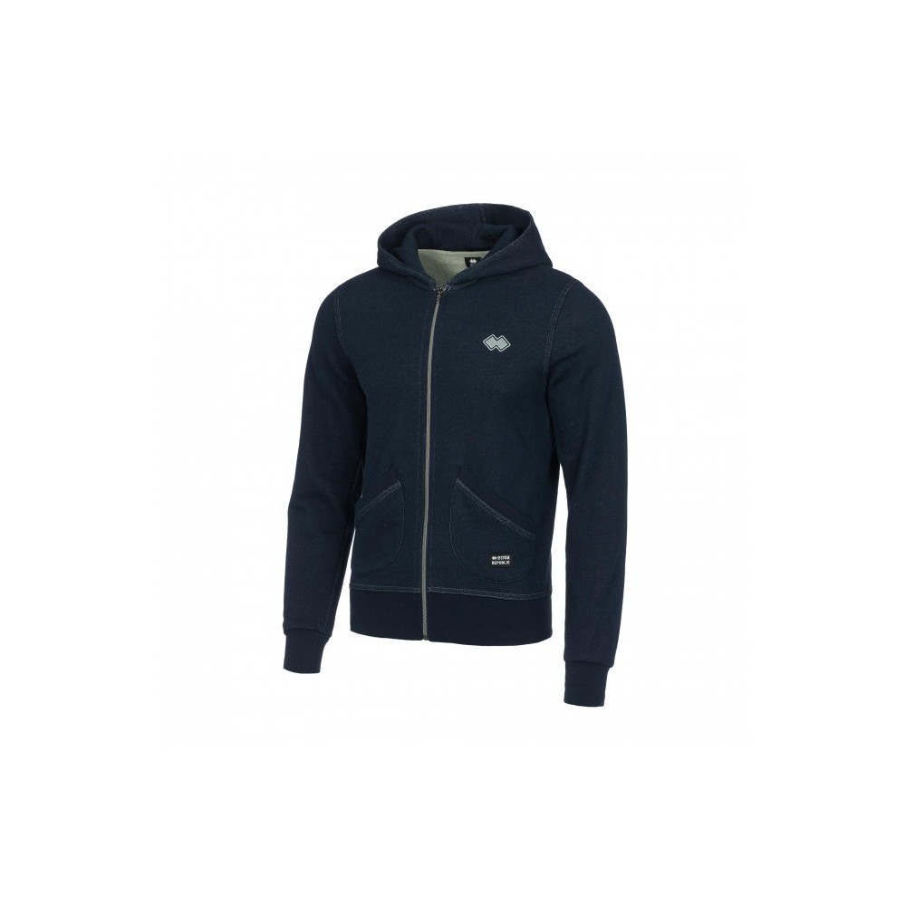 Men's Full Zip Cotton Sweatshirt Indigo