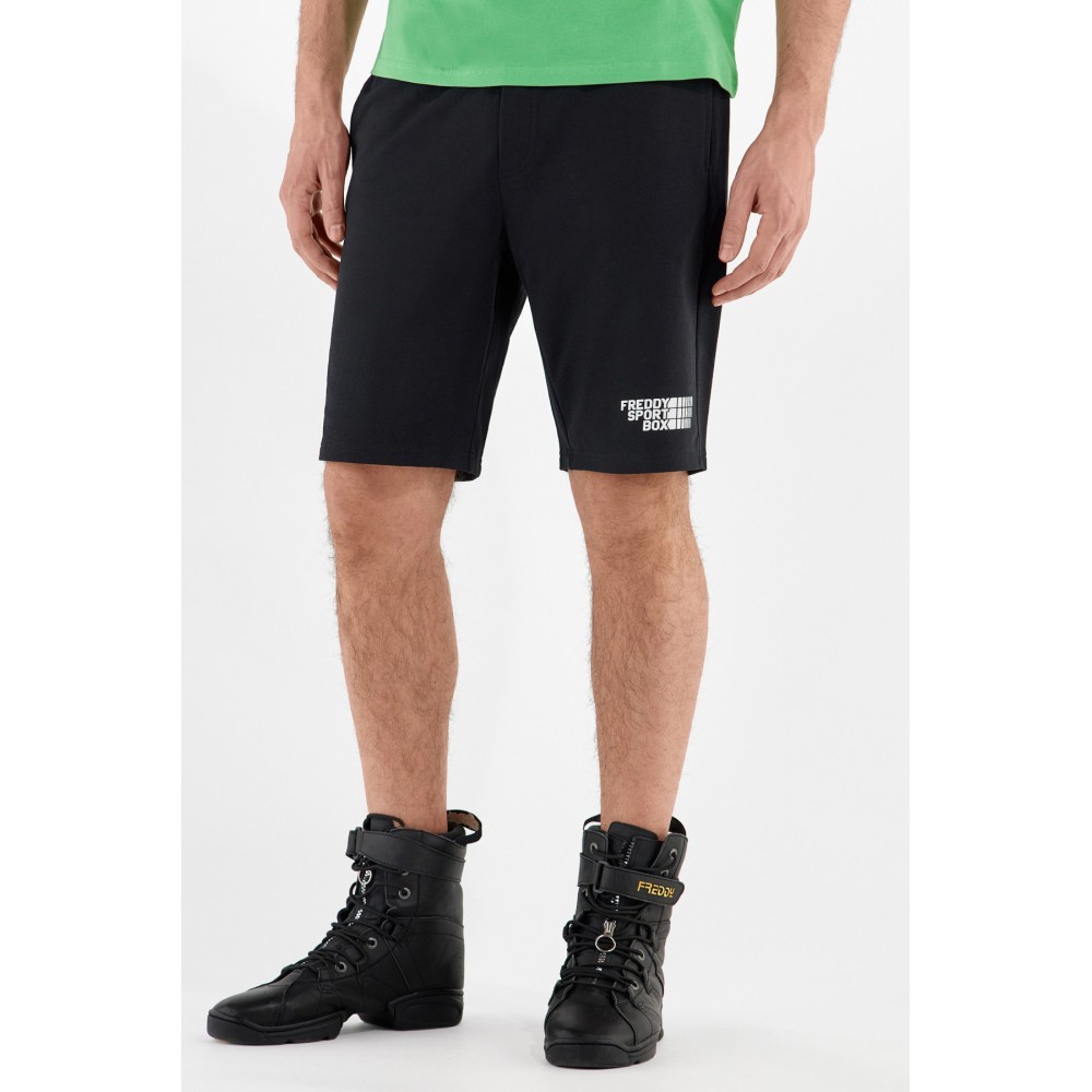 Men's stretch sports Bermuda shorts with FREDDY print SPORT BOX