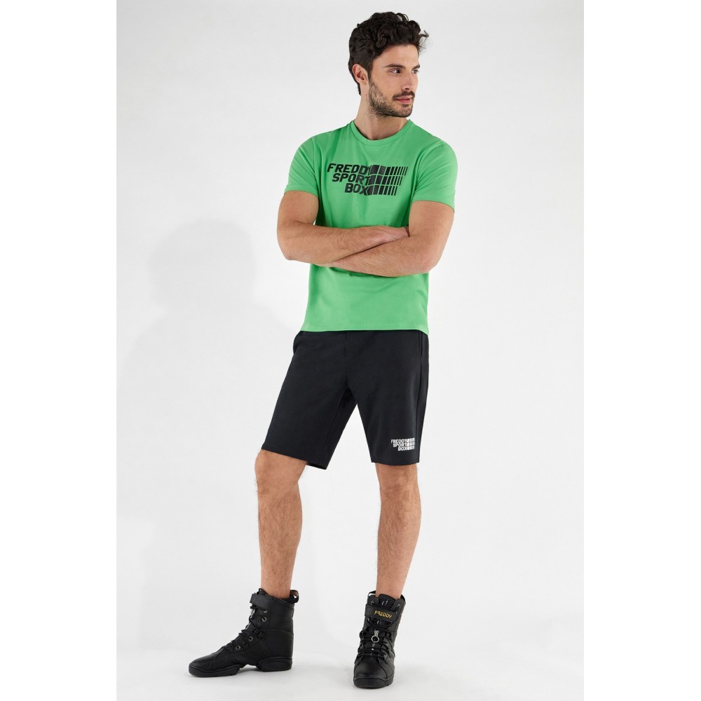 Men's stretch sports Bermuda shorts with FREDDY print SPORT BOX