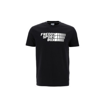 Stretch T-shirt with FREDDY print SPORT BOX