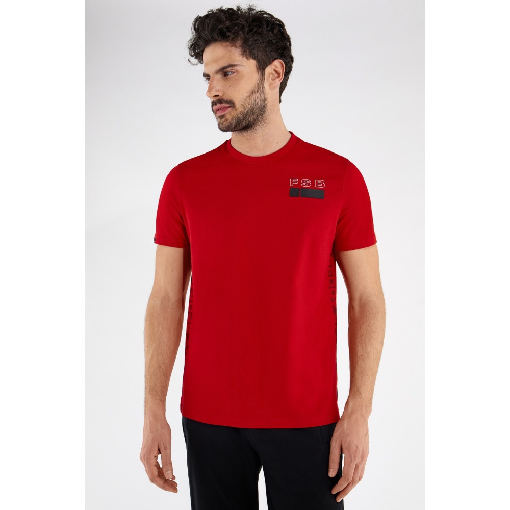 Men's T-shirt with FREDDY SPORT BOX print on the sides