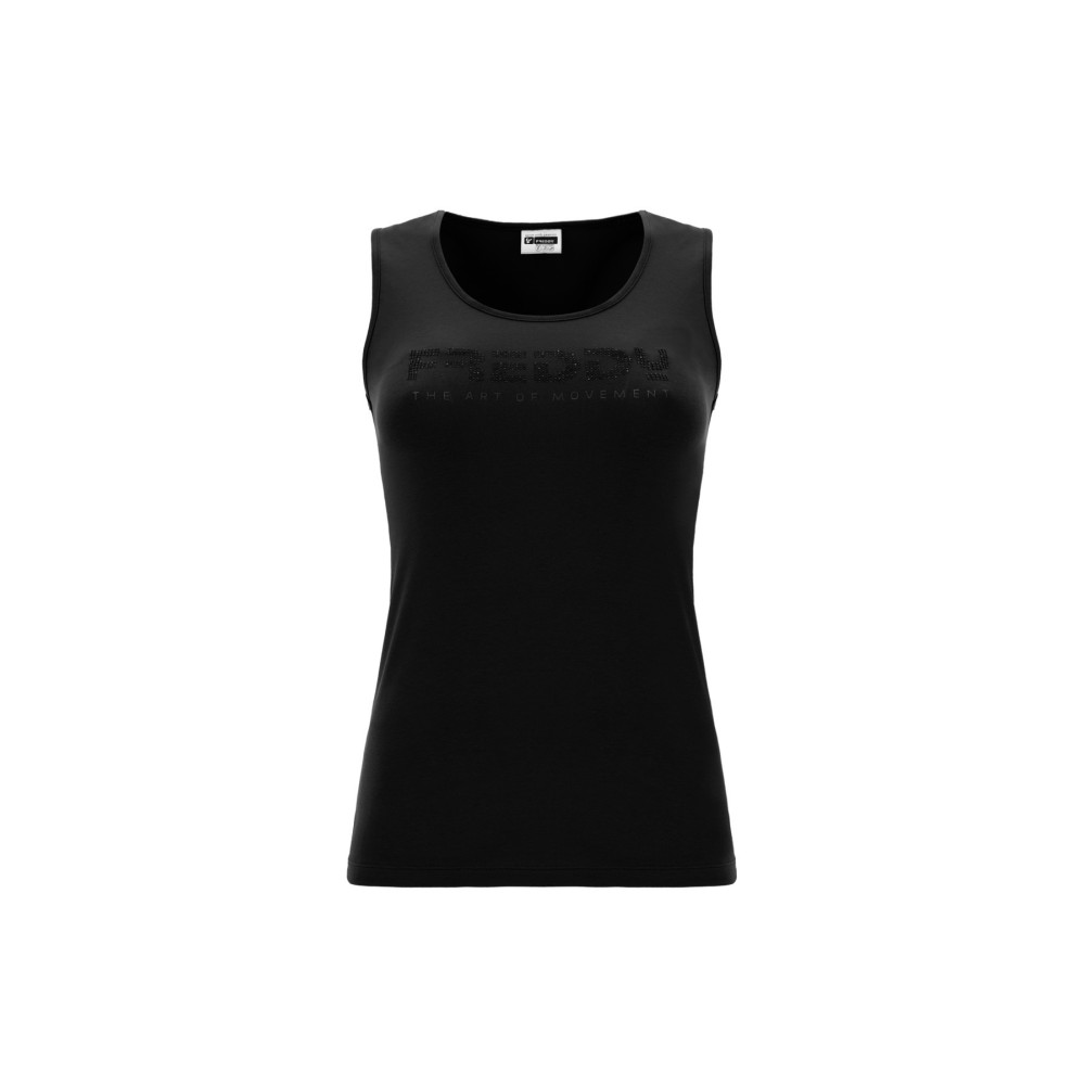 Women's tank top FREDDY THE ART OF MOVEMENT with rhinestones and glossy print