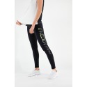 Women's FREDDY fitness leggings with FREDDY MOV print. Fluorescent camouflage