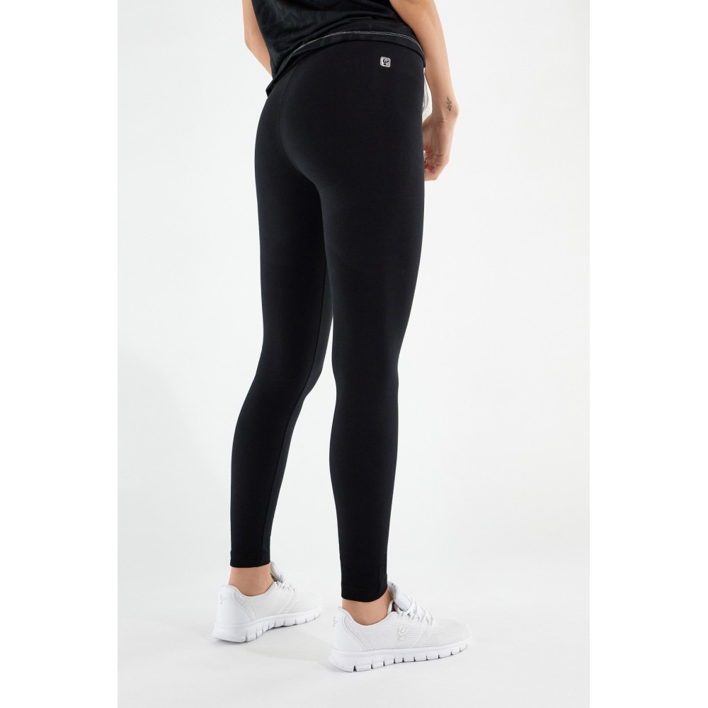 Women's FREDDY fitness leggings with FREDDY MOV print. Fluorescent camouflage