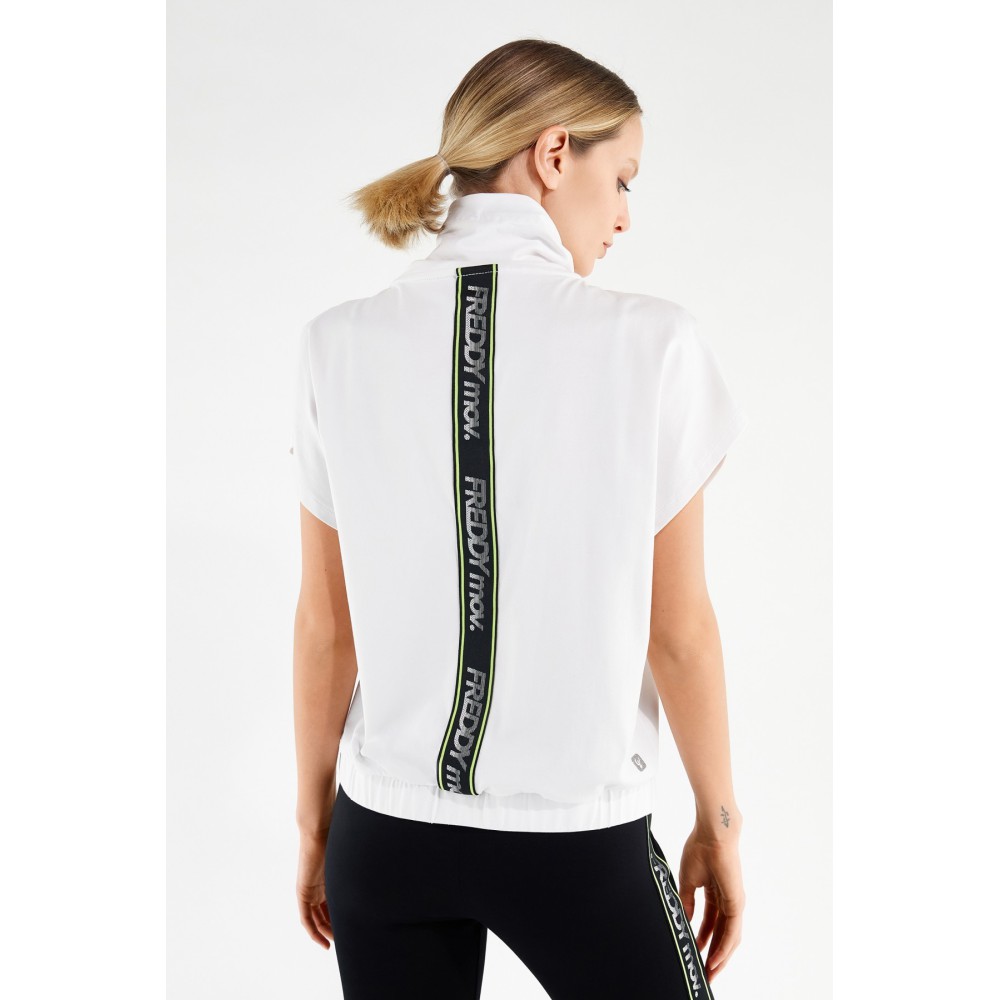 Fitness sweatshirt FREDDY MOV. Comfort Short Cap Sleeves