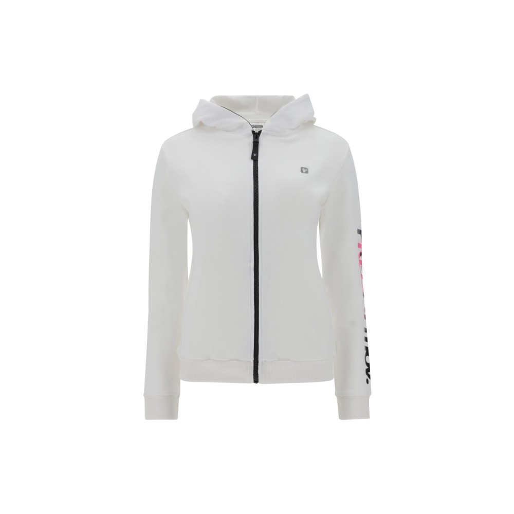 Women's fitness sweatshirt FREDDY MOV. with hood and zip