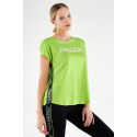 Women's Fitness Comfort T-Shirt with Jacquard Prints and Ribbons
