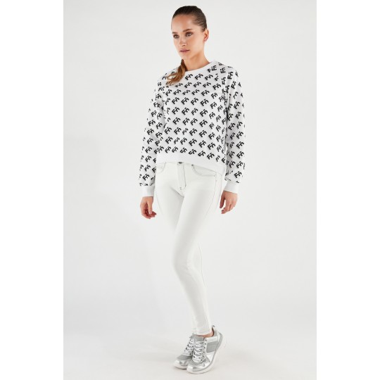 Felpa Donna a girocollo comfort con logogramma Freddy