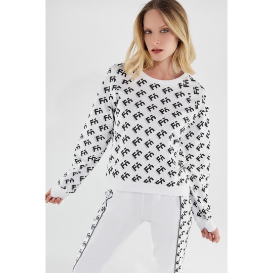 Felpa Donna a girocollo comfort con logogramma Freddy Felpa Donna a girocollo comfort con logogramma Freddy
