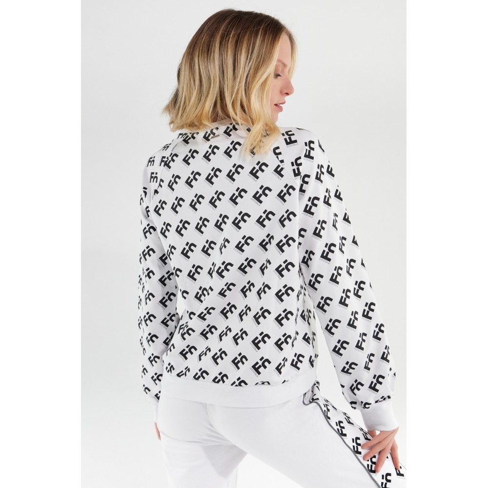 Felpa Donna a girocollo comfort con logogramma Freddy