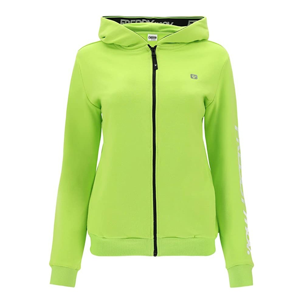 Women's fitness sweatshirt FREDDY MOV. with hood and zip Women's fitness sweatshirt FREDDY MOV. with hood and zip