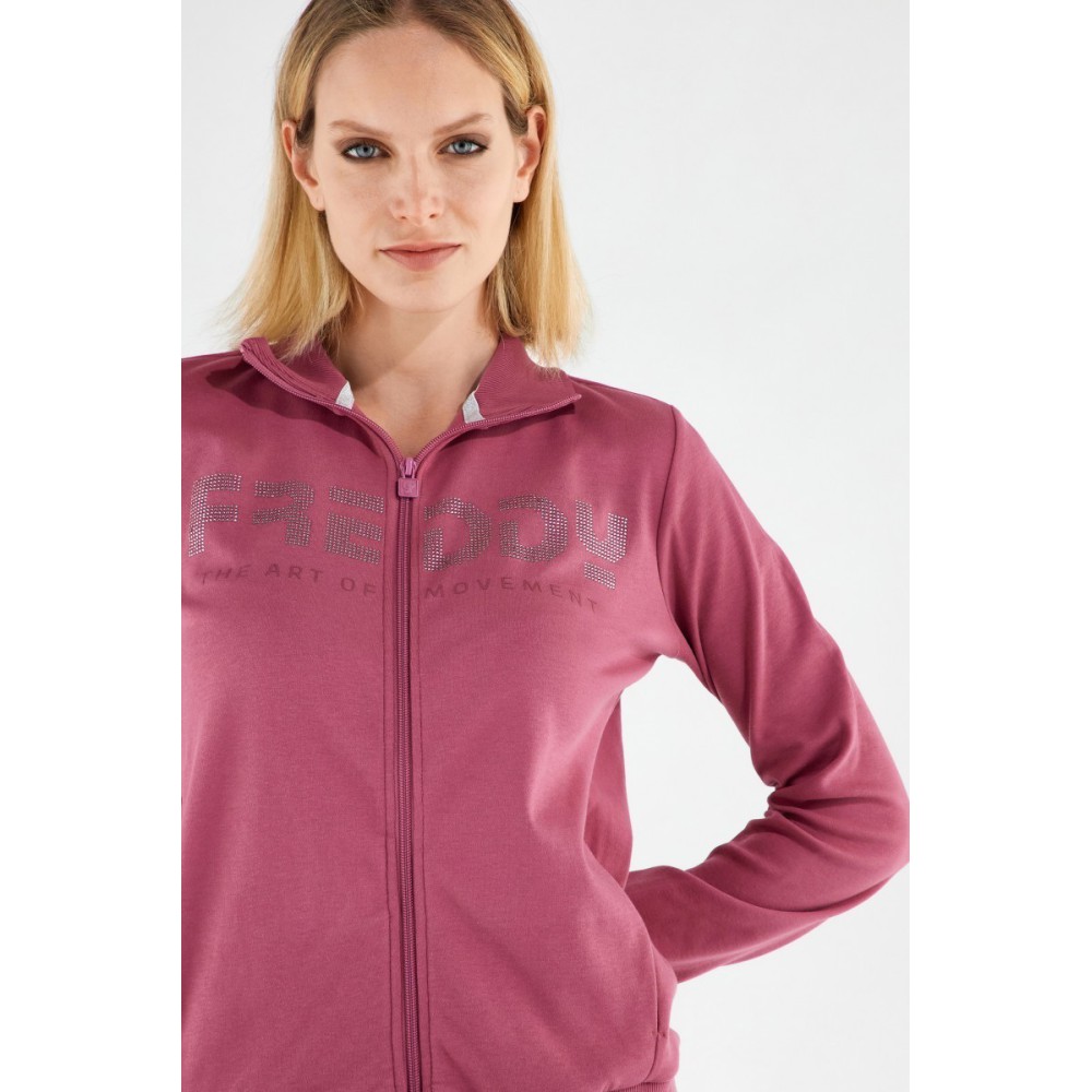 Women's interlock tracksuit decorated with rhinestones FREDDY