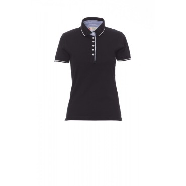 Women's Polo Shirt Cotton Leeds Black
