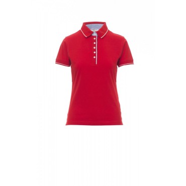Women's Red Leeds Cotton Polo Shirt