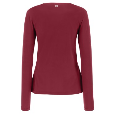 Slim cotton long-sleeved t-shirt with holographic print 2