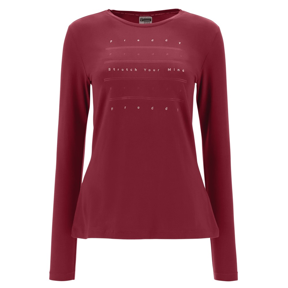 Slim cotton long-sleeved t-shirt with holographic print Slim cotton long-sleeved t-shirt with holographic print