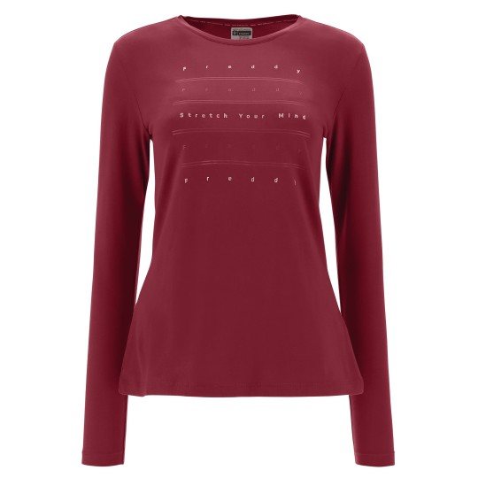Slim cotton long-sleeved t-shirt with holographic print Slim cotton long-sleeved t-shirt with holographic print