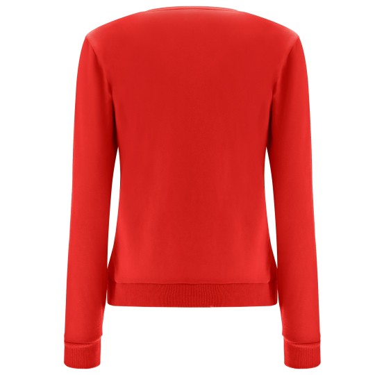 Sweatshirt with Prince of Wales insert and glitter print