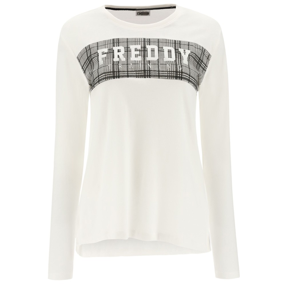 Prince of Wales insert long-sleeved T-shirt with print Prince of Wales insert long-sleeved T-shirt with print