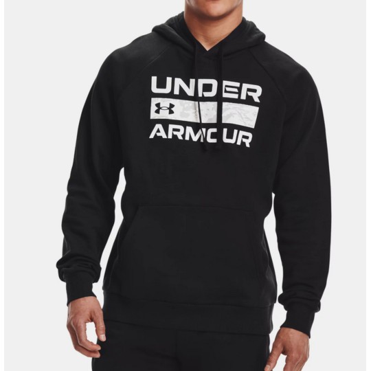 Felpa con cappuccio UA Rival Fleece Signature Box da uomo