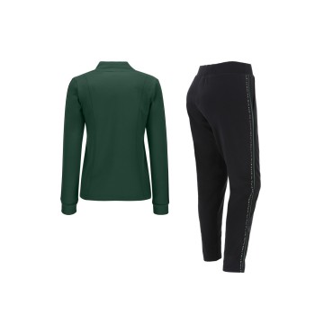 Cotton tracksuit with shiny elastic and graphics 2