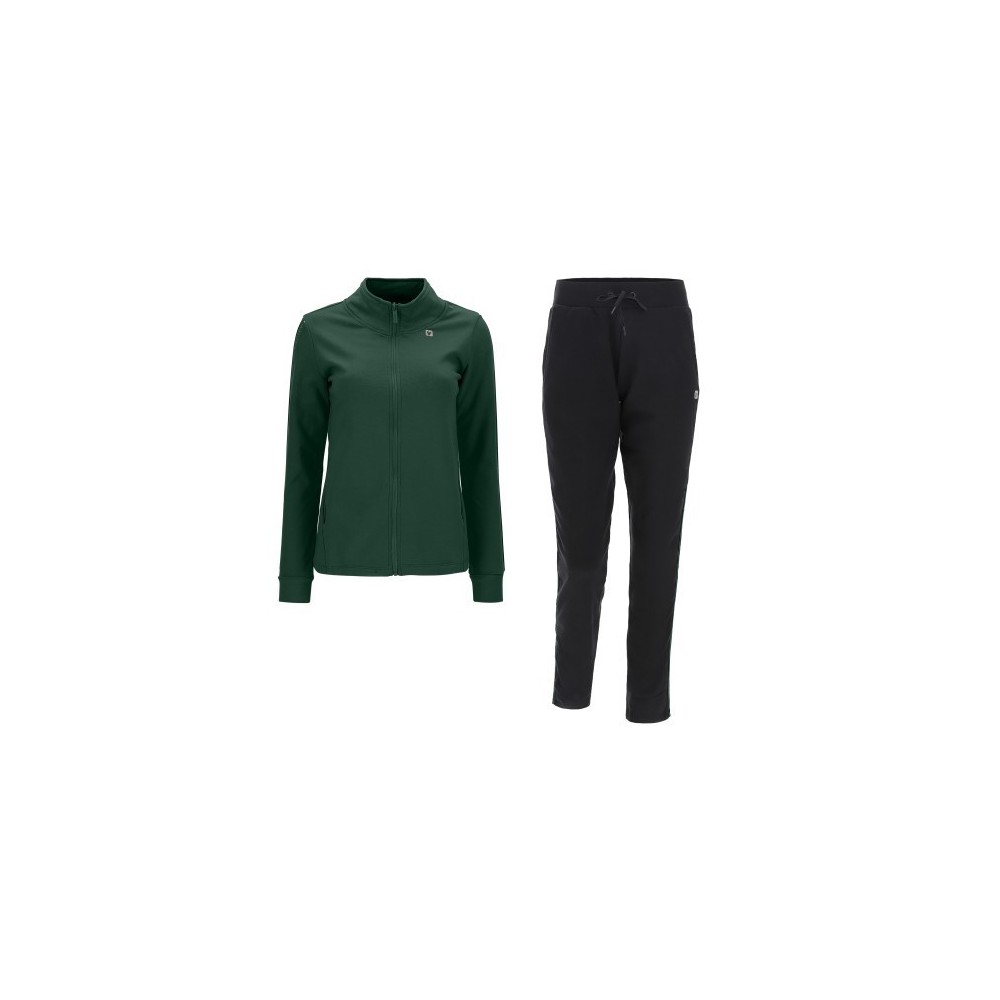 Cotton tracksuit with shiny elastic and graphics