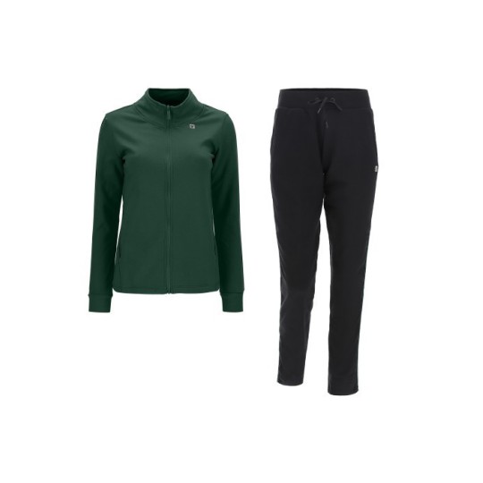 Cotton tracksuit with shiny elastic and graphics