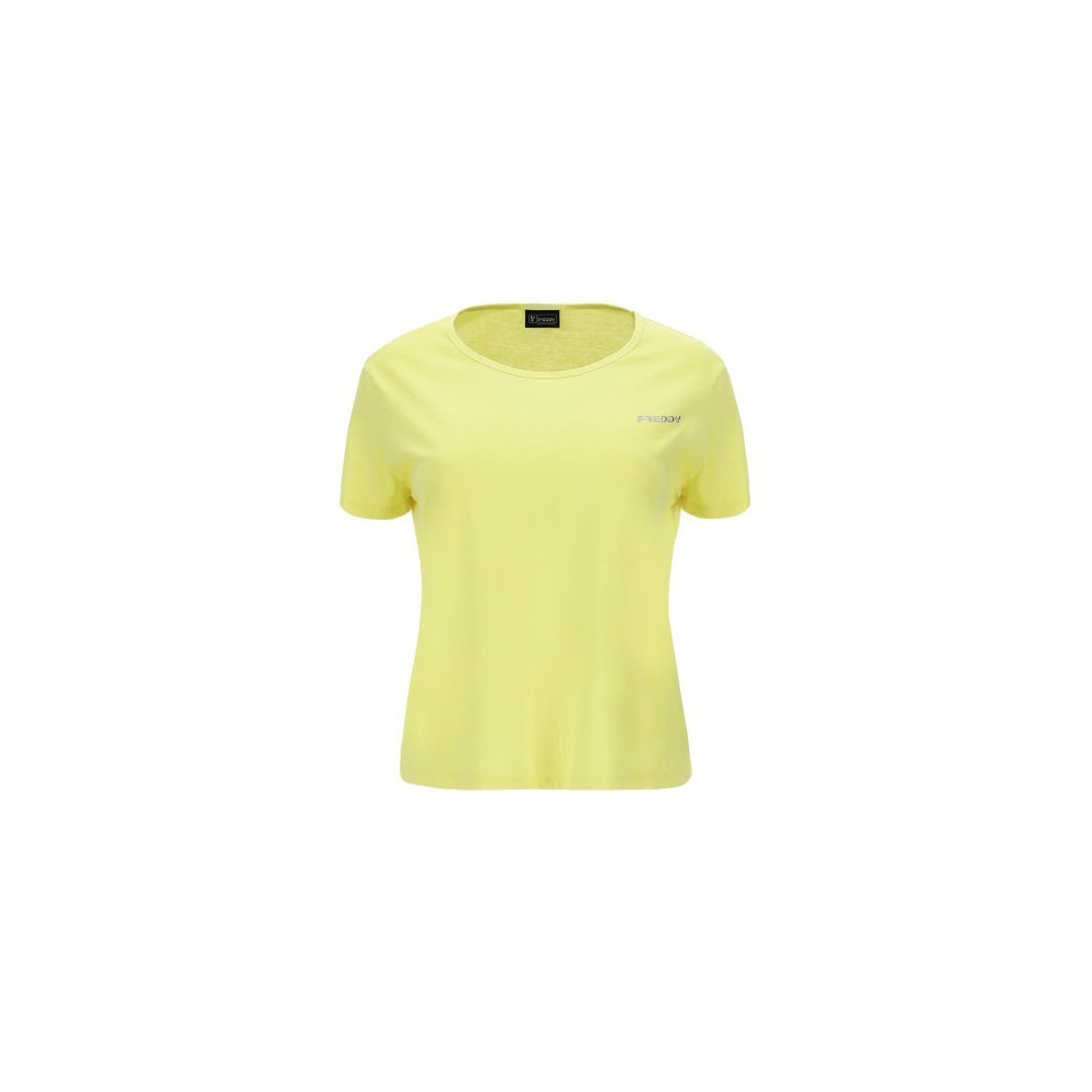 Short T-shirt in fluorescent light jersey Short T-shirt in fluorescent light jersey