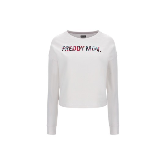 Floral print crop top fitness sweatshirt FREDDY MOV.