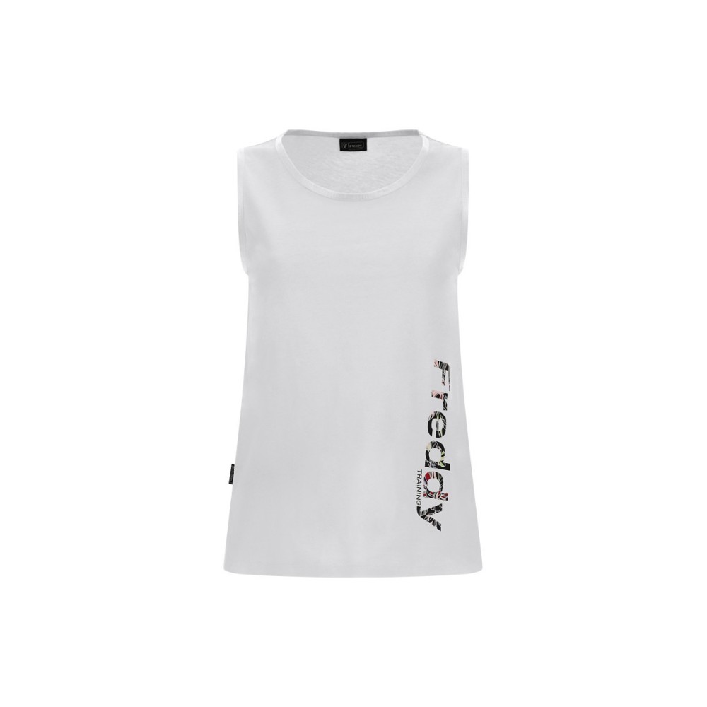 Floral print cotton jersey tank top FREDDY TRAINING