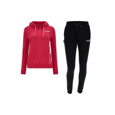Lightweight tracksuit with hood and contrasting graphics