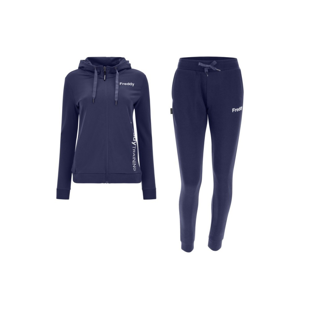 Lightweight tracksuit with hood and contrasting graphics