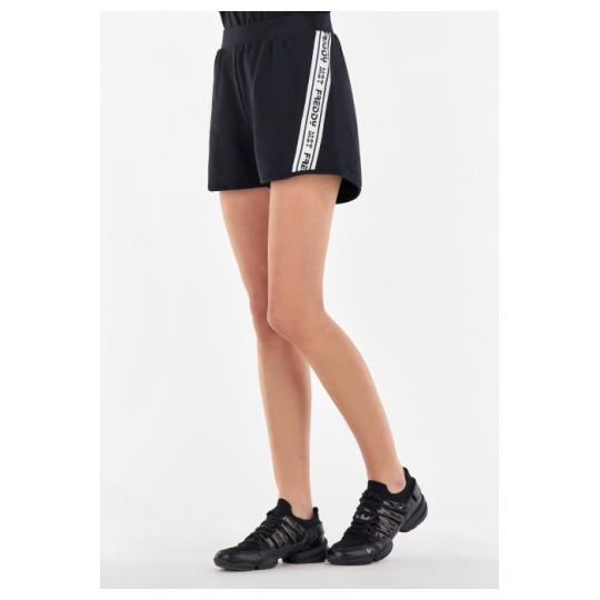 Shorts in felpa leggera elasticizzata con inserti laterali