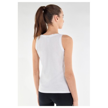 Slightly loose tank top with composite print 2