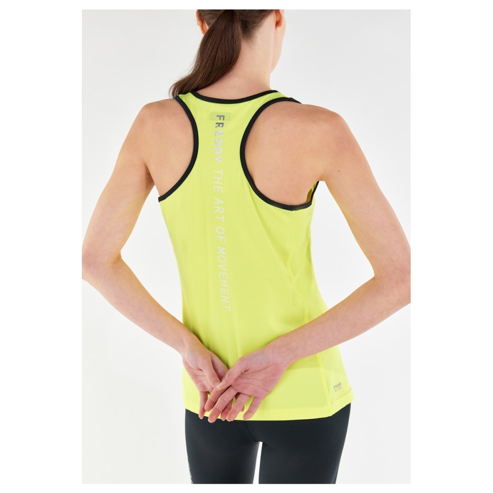 Tank top in recycled technical fabric