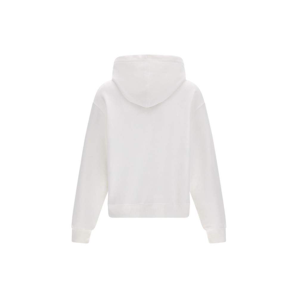Hooded sweatshirt with ribbed hem