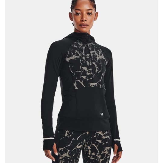 Maglia UA OutRun The Cold Hooded ½ Zip da donna