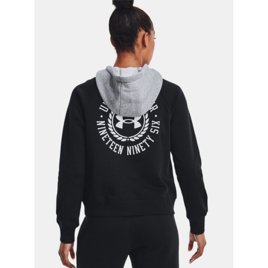 Felpa con cappuccio UA Rival Fleece Colorblock da donna