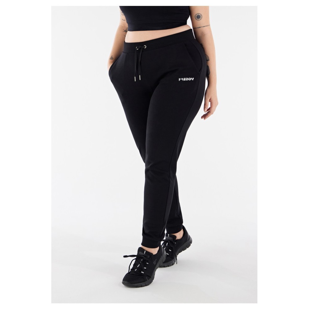 Pantalone in interlock con stampa