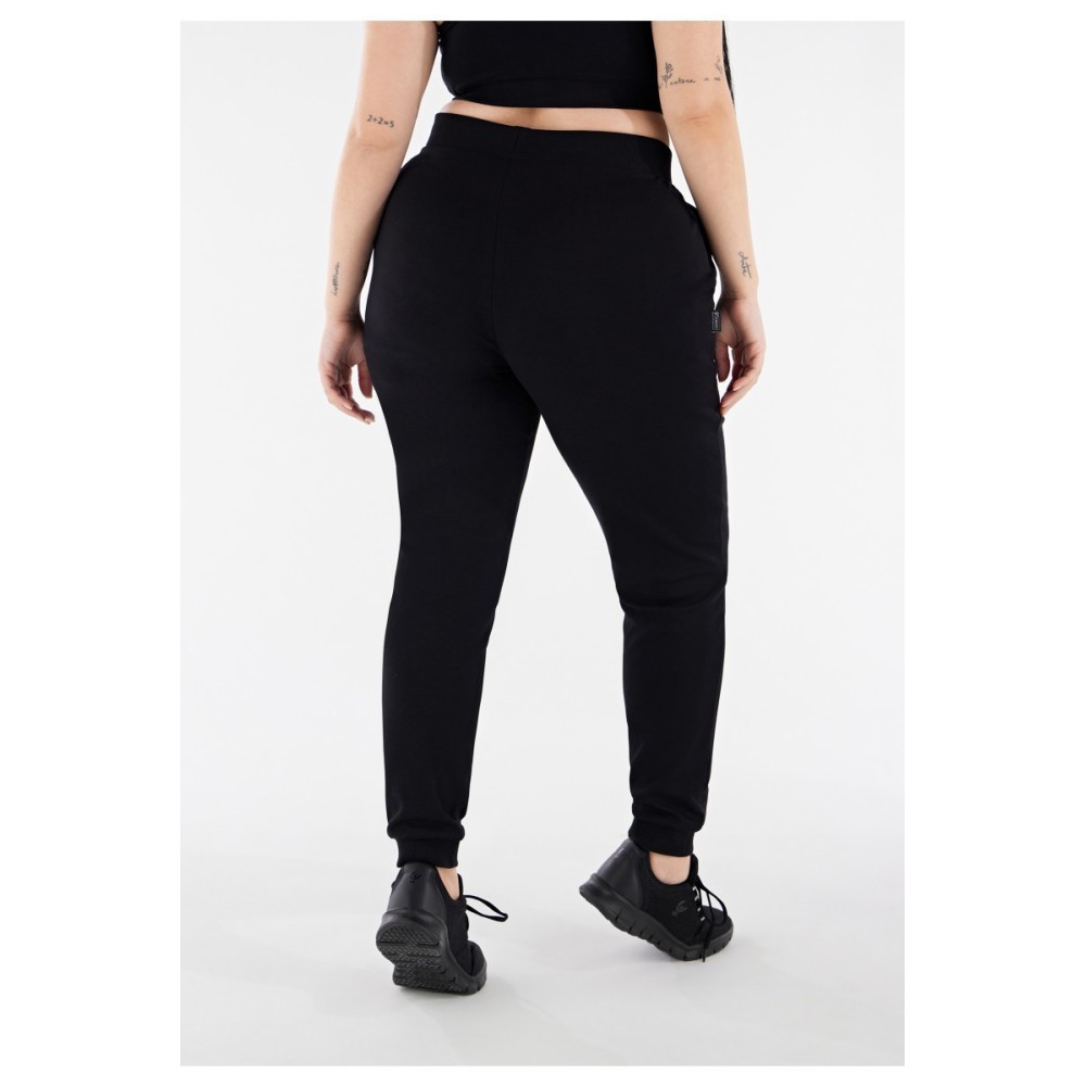 Interlock trousers with print