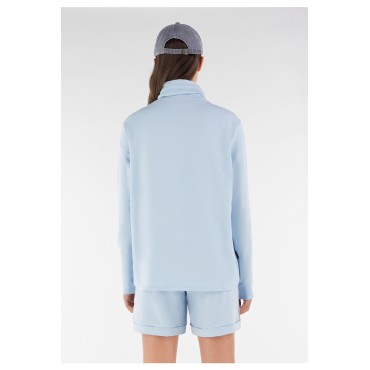 Comfort sweatshirt in modal high collar 2