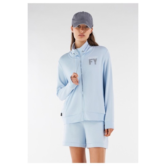 Felpa comfort in modal collo alto