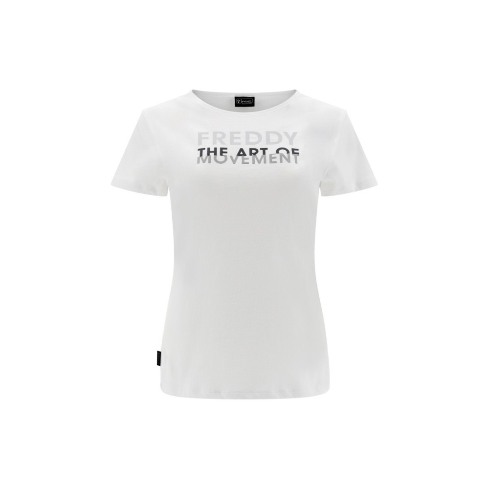 T-shirt with embossed print