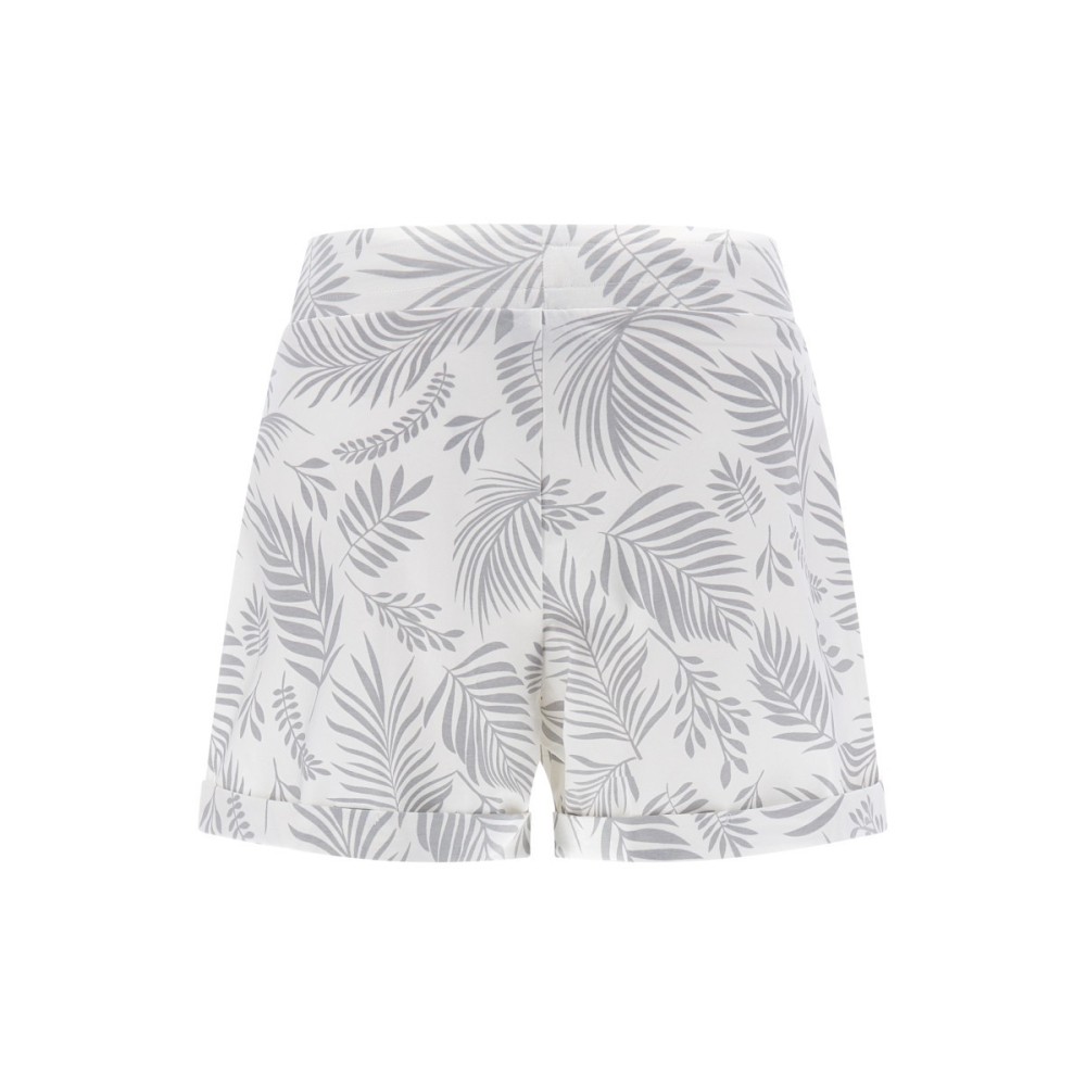 Tropical foliage jersey shorts