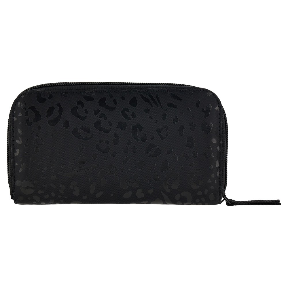 Shiny animal print nylon wallet