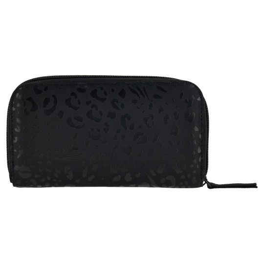 Shiny animal print nylon wallet