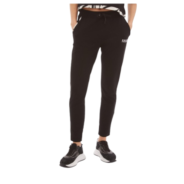 Women's slim-fit jersey trousers with zebra details