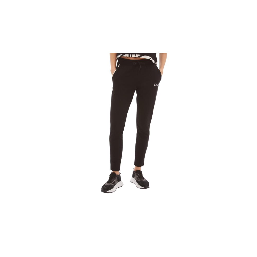 Women's slim-fit jersey trousers with zebra details