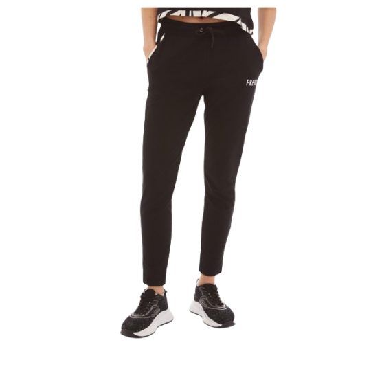 Pantaloni donna slim fit in jersey con dettagli zebrati