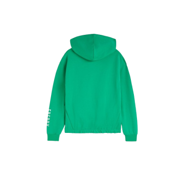 Felpa donna in french terry con zip e cappuccio stampa zebra 2